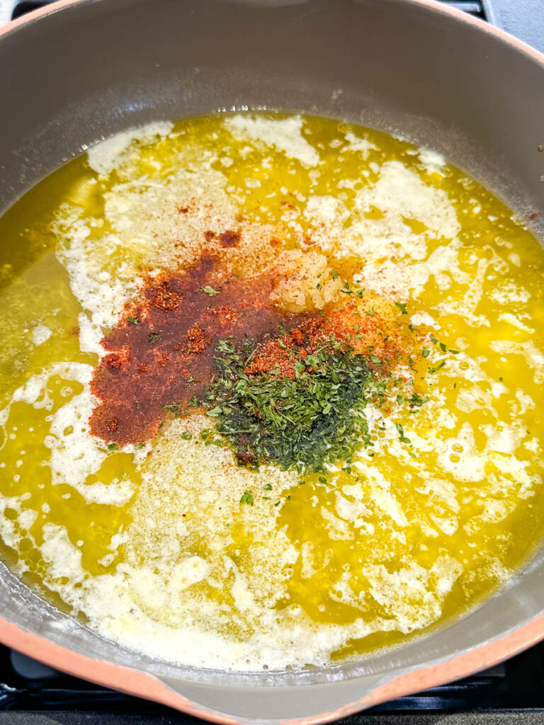 seafood boil garlic butter sauce in a saucepan