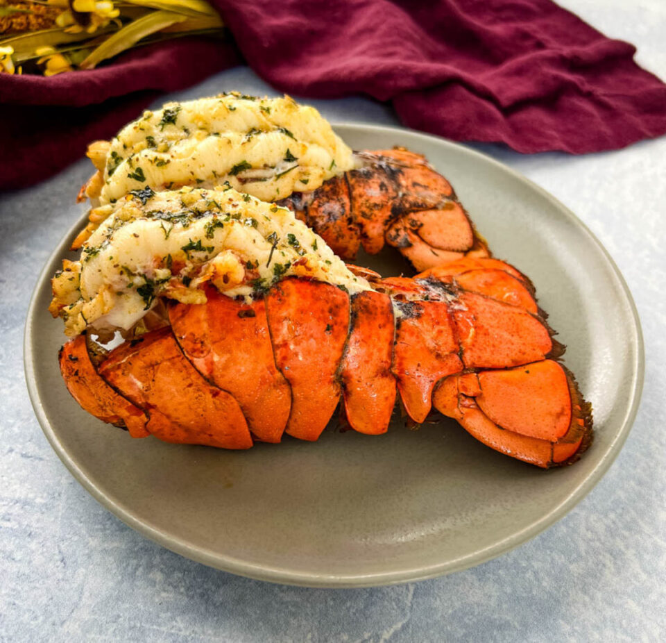 Air Fryer Lobster Tail with Lemon Garlic Butter Simple Seafood Recipes