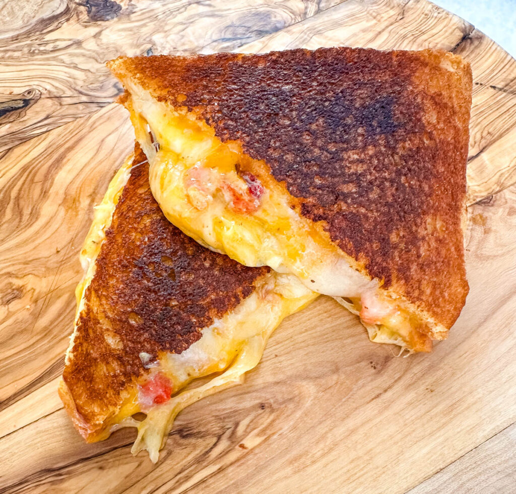 lobster grilled cheese on flat surface