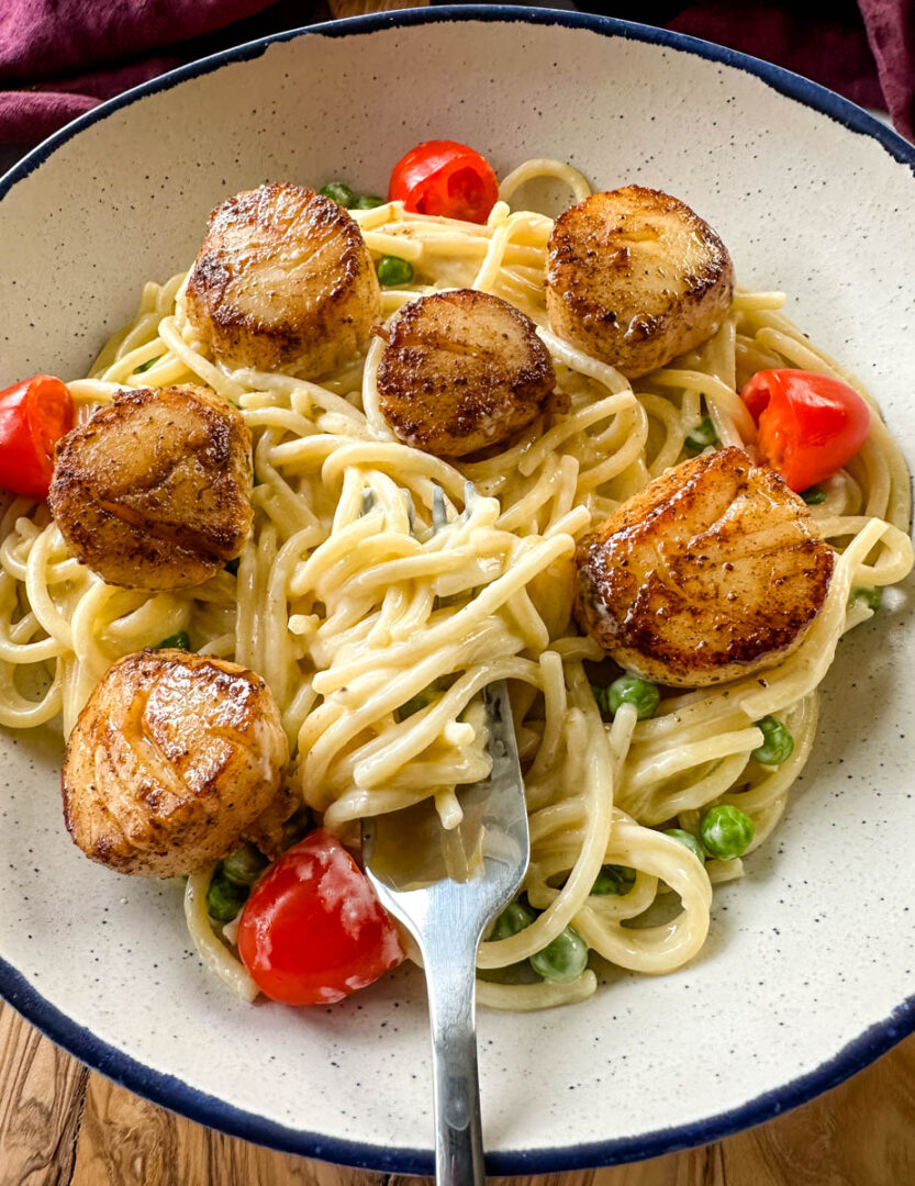 Scallops and Pasta in White Wine Sauce Simple Seafood Recipes