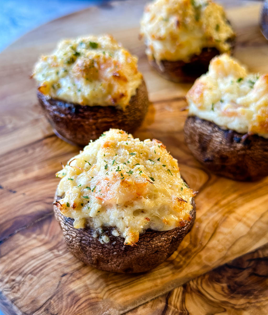 Seafood Stuffed Mushrooms with Crab and Shrimp - Simple Seafood Recipes