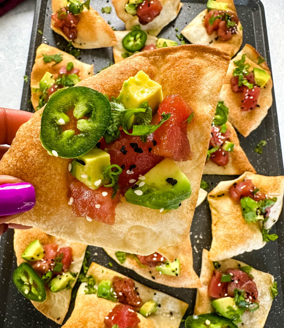 Tuna Poke Nachos Simple Seafood Recipes