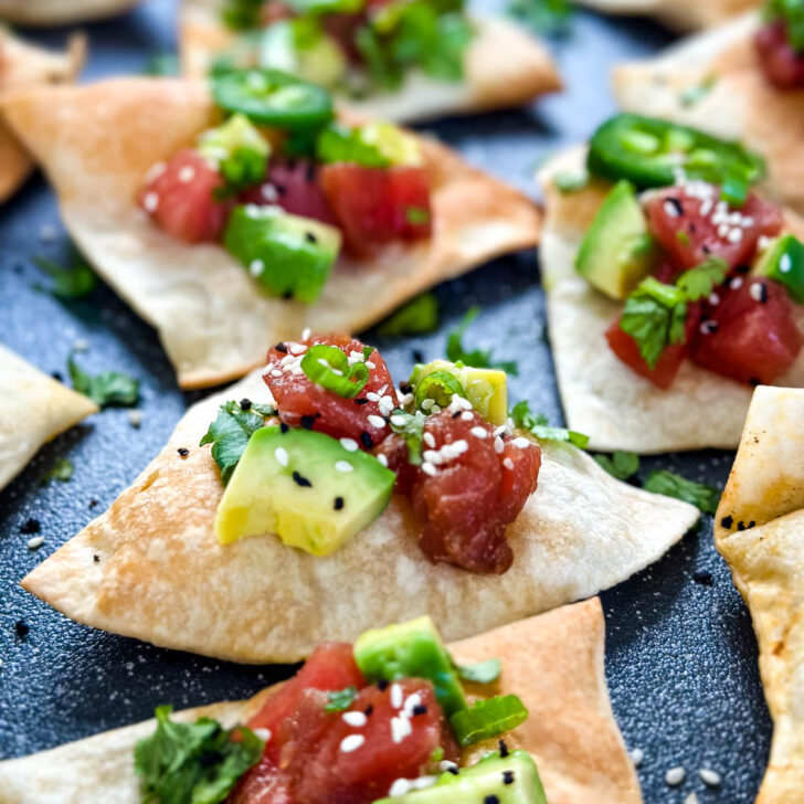 Tuna Poke Nachos Simple Seafood Recipes