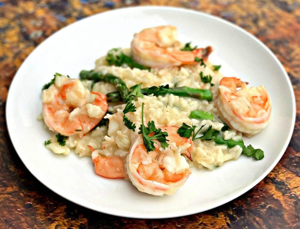 Creamy Shrimp Risotto - Simple Seafood Recipes