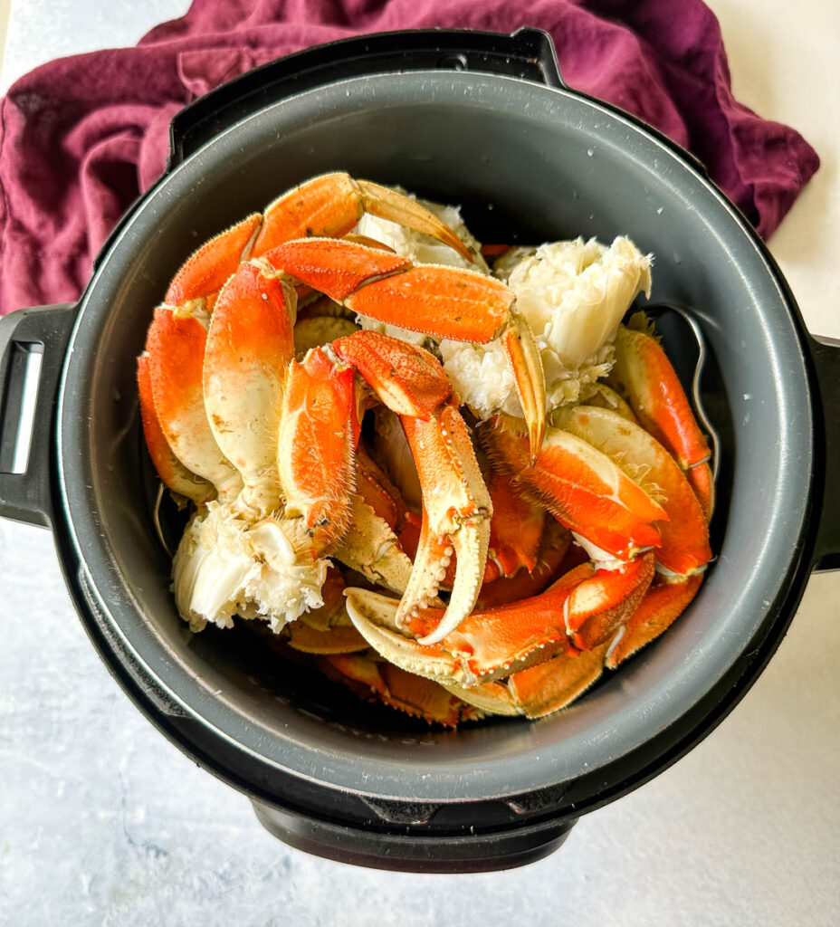 Dungeness crab legs in an Instant Pot