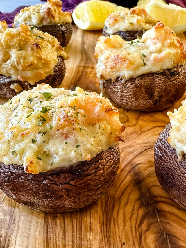 The Best Seafood Stuffed Mushrooms