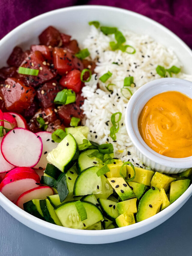 Spicy Mayo Seafood Poke Bowl